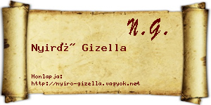 Nyirő Gizella névjegykártya
